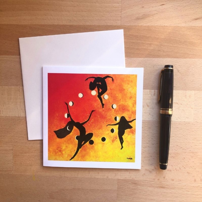 Le feu sacré · carte de vœux